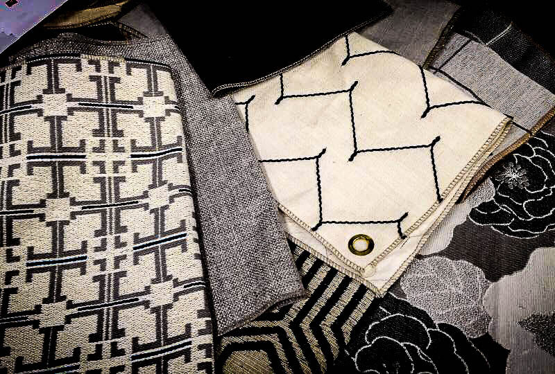 Black & Cream Fabric Samples